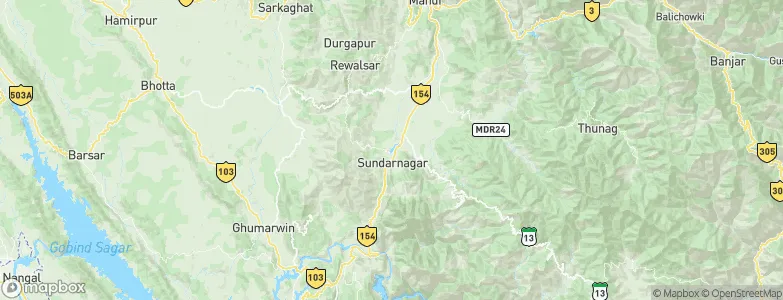 Sundarnagar, India Map