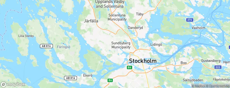 Sundbyberg Municipality, Sweden Map