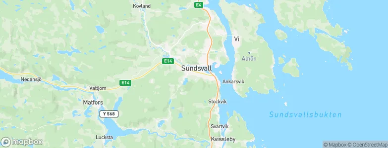 Sundsvalls Kommun, Sweden Map