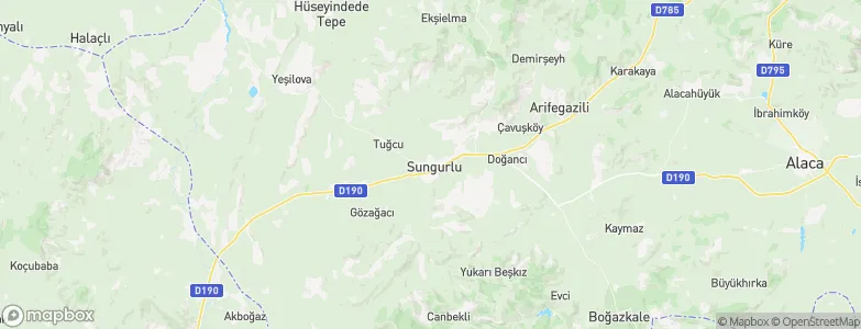 Sungurlu, Turkey Map