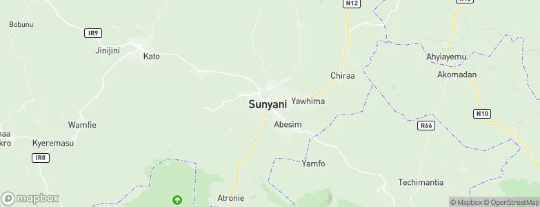 Sunyani, Ghana Map