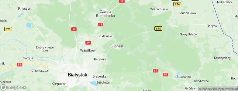 Supraśl, Poland Map