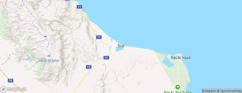 Sur, Oman Map