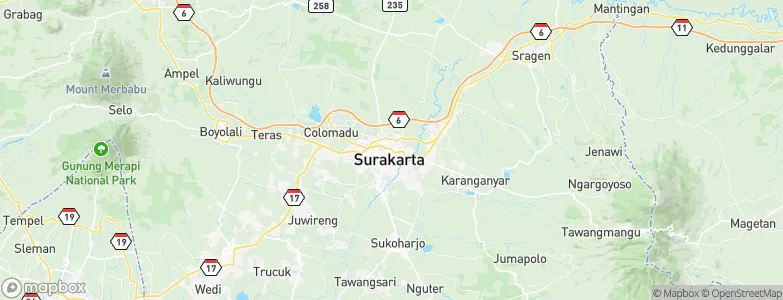 Surakarta, Indonesia Map