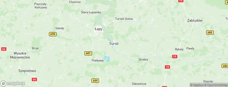 Suraż, Poland Map