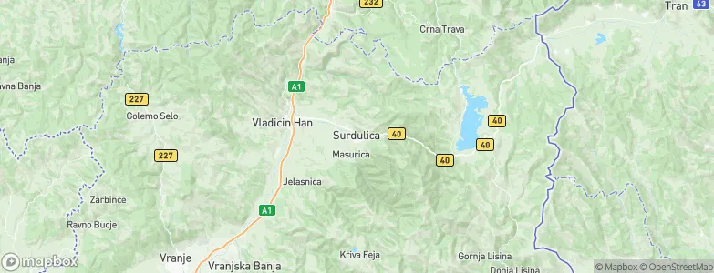 Surdulica, Serbia Map