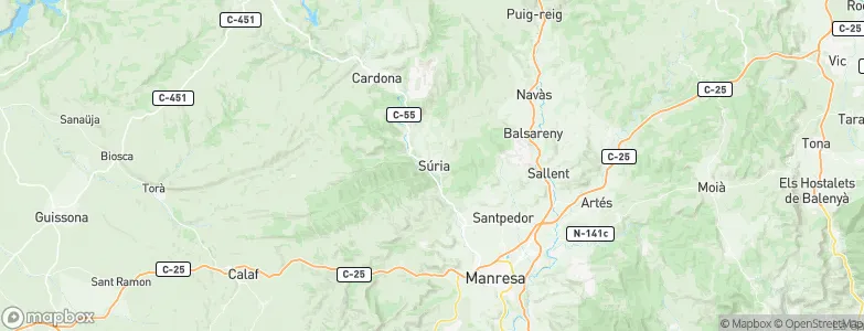 Súria, Spain Map