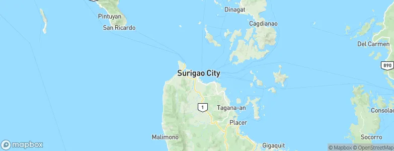 Surigao City, Philippines Map