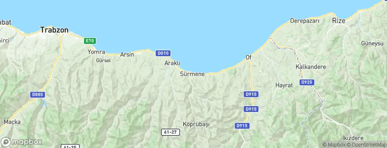 Sürmene, Turkey Map