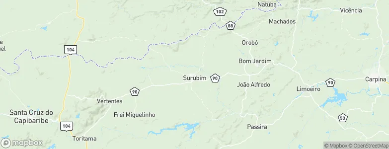 Surubim, Brazil Map
