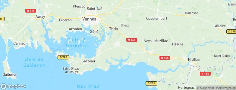 Surzur, France Map