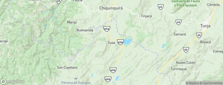 Susa, Colombia Map