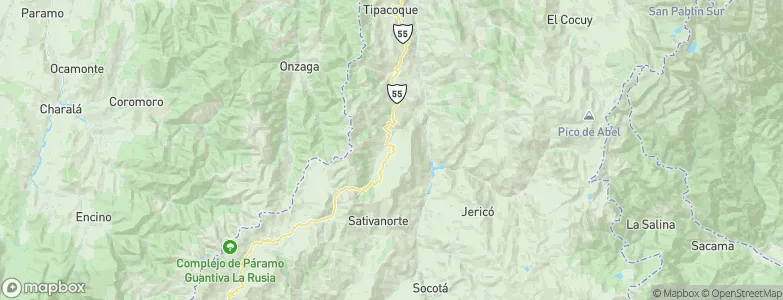 Susacón, Colombia Map