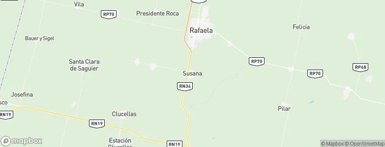 Susana, Argentina Map