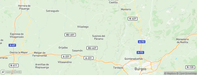 Susinos del Páramo, Spain Map