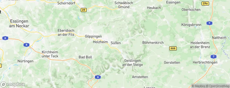 Süßen, Germany Map