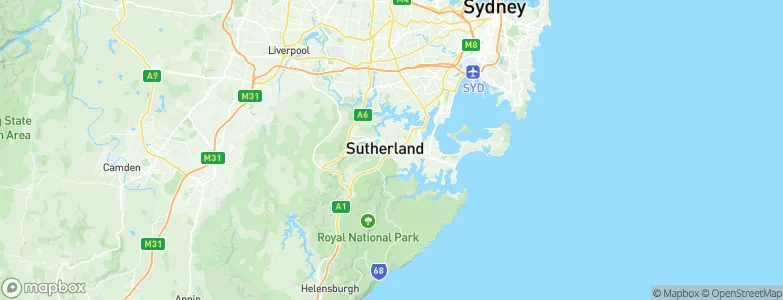 Sutherland, Australia Map