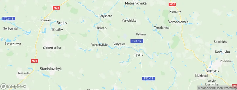 Sutysky, Ukraine Map