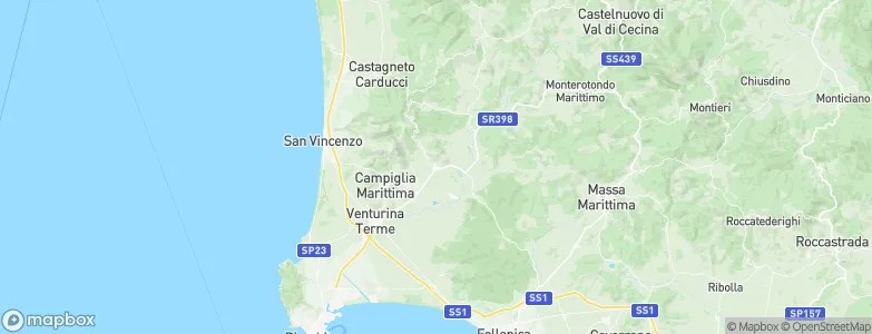 Suvereto, Italy Map
