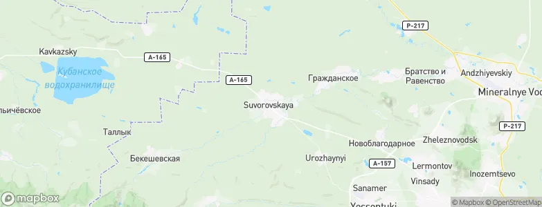 Suvorovskaya, Russia Map