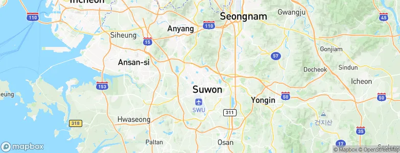 Suwon-si, South Korea Map