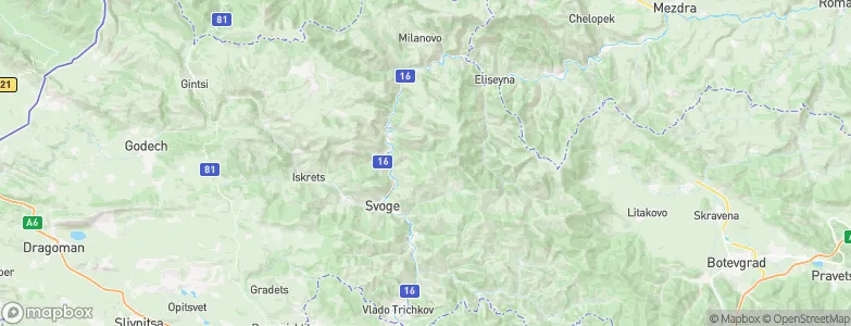 Svoge, Bulgaria Map