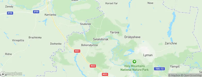 Svyatohirs'k, Ukraine Map
