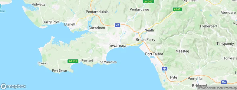 Swansea, United Kingdom Map