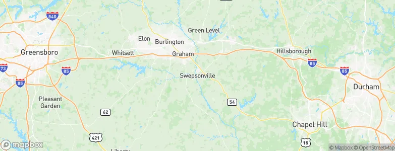 Swepsonville, United States Map