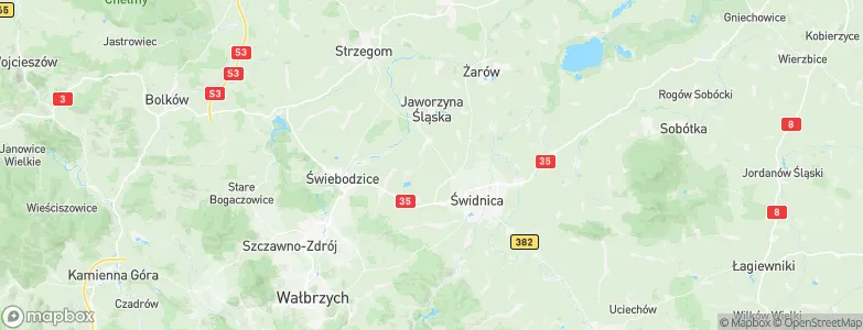 Świdnica County, Poland Map