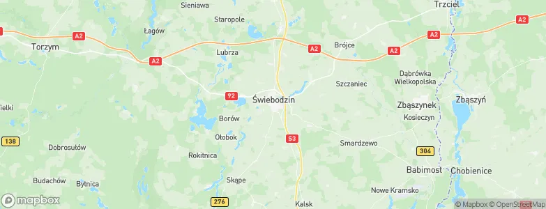 Świebodzin, Poland Map