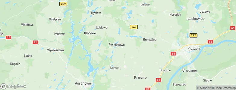 Świekatowo, Poland Map