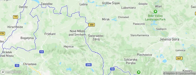 Świeradów-Zdrój, Poland Map