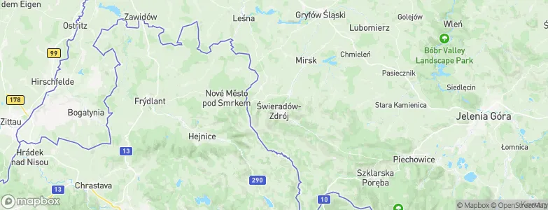 Świeradów-Zdrój, Poland Map