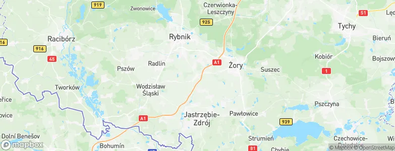Świerklany Górne, Poland Map