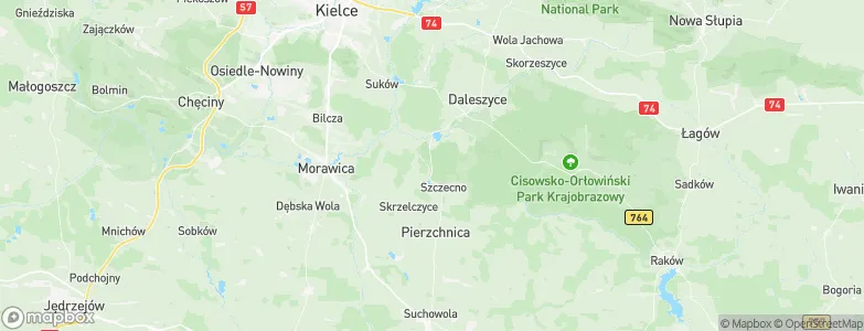 Świętokrzyskie Voivodship, Poland Map