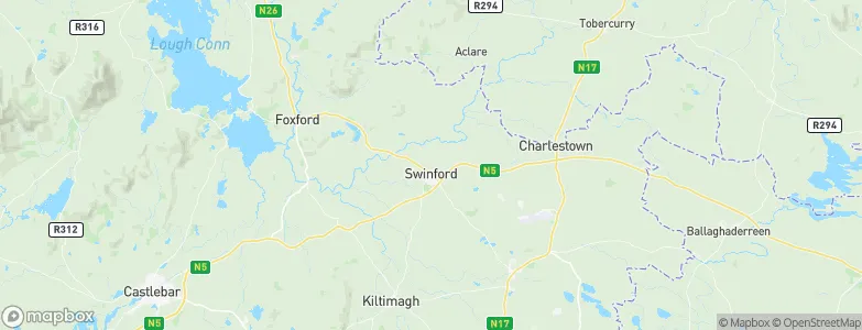 Swinford, Ireland Map