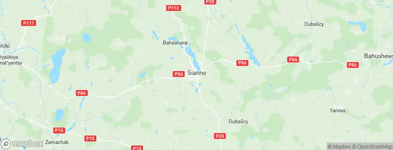 Syanno, Belarus Map