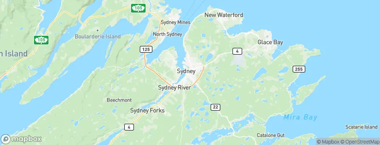 Sydney, Canada Map