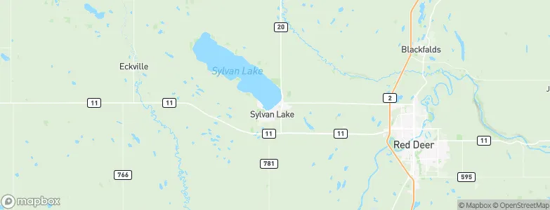 Sylvan Lake, Canada Map