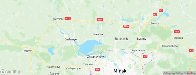 Syomkava, Belarus Map