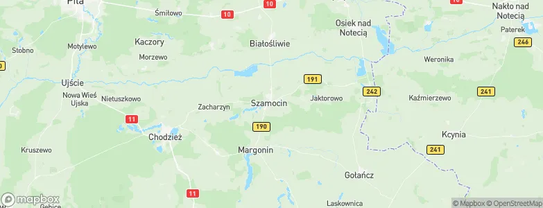 Szamocin, Poland Map
