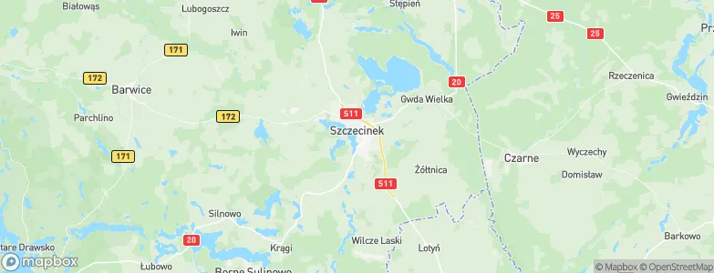 Szczecinek, Poland Map
