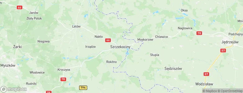Szczekociny, Poland Map