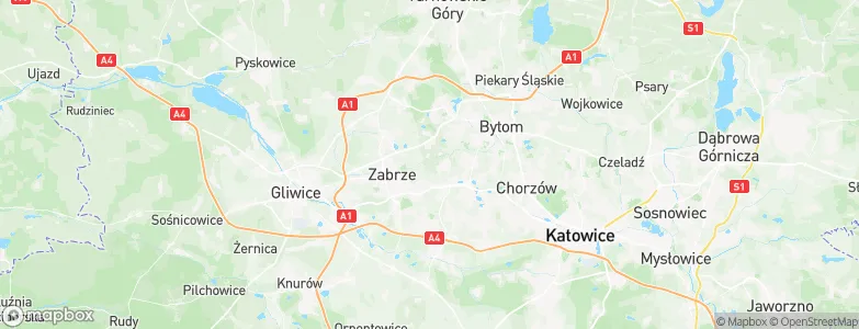 Szczęść Boże, Poland Map