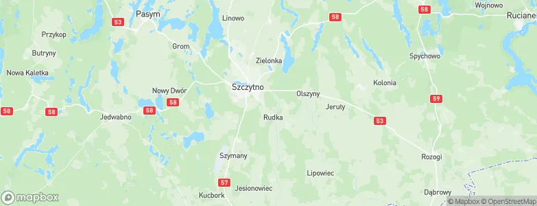 Szczytno, Poland Map