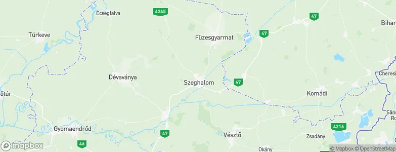 Szeghalom, Hungary Map