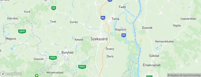 Szekszárd, Hungary Map