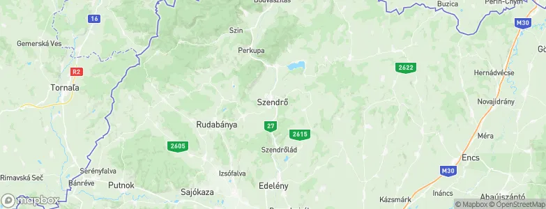 Szendrő, Hungary Map