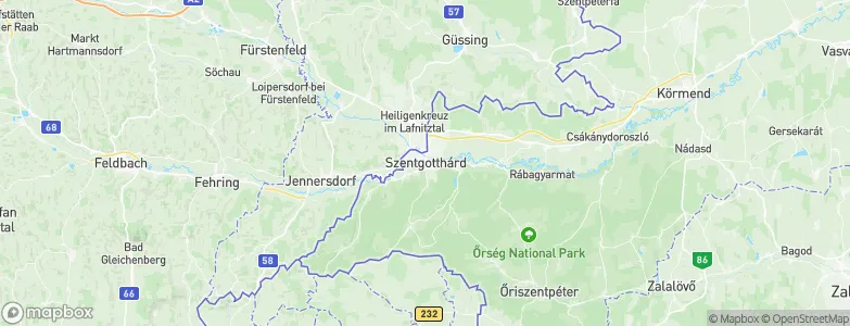 Szentgotthárd, Hungary Map